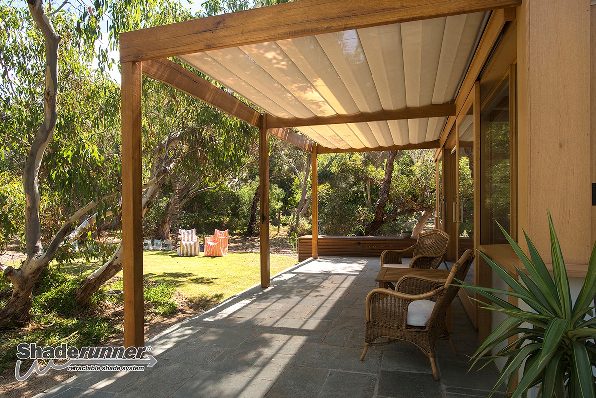 Within an existing pergola